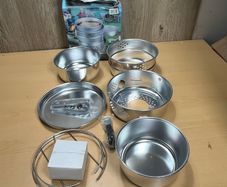 Vintage Camping Cook Set - Pans, Steamer, Stove & Handle