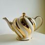 Vintage Sadler England Art Deco Real Gold Gilt Tea and Coffee Pot Set Image 5