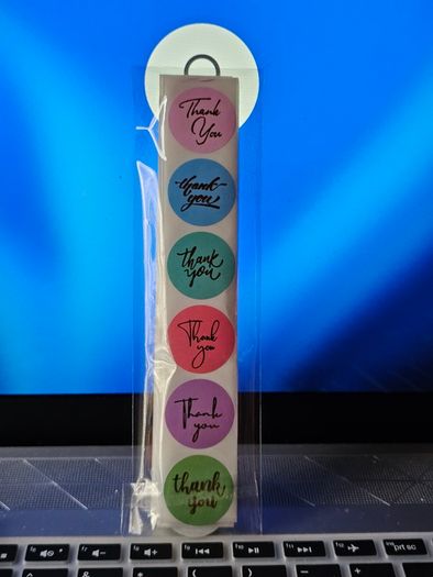 Thank You Laser Stickers / 1" / 120 / NEW