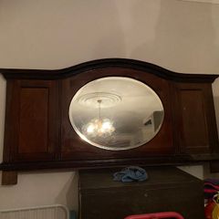 bevel oval mirror