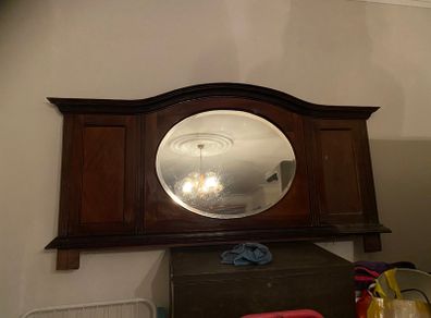 bevel oval mirror