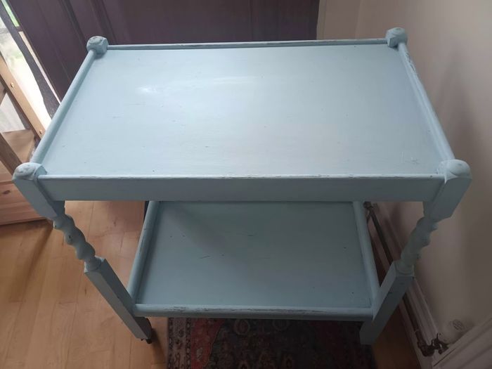 Vintage 2 tier Wooden Drinks Trolley