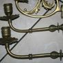 Two Pairs of  Vintage, French, brass wall or piano candle holders L-7,4" Image 4