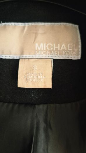 Michael Kors Wool-Blend Coat in Black Size S (10)
