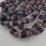 Antique Venetian Style Blue Trade Glass Beads Necklace Strands Image 4
