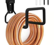 Garden Hose Holder - Wall-Mounted Hose Hanger, Heavy-Duty Water Hose Holder for Outdoor/Indoor Use in the Yard, Durable Metal Hose Hook, Ideal for Storing Water Hoses