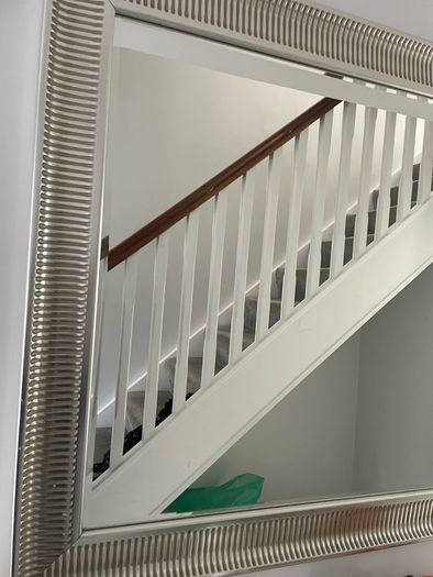 silver large mirror