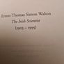 Walton 1903-1995.the Irish Scientist. By Ernest Thomas SINTON. FIRST EDITION. Image 7