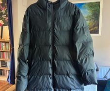 Rains Long Puffer Coat (Navy)