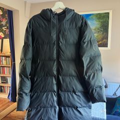 Rains Long Puffer Coat (Navy)