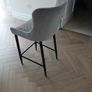 Jasper Grey Velvet Bar Stools x4 Image 2