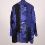 Chico's Blue & Black Patchwork Floral Print Silk Sheer Open-Front Kimono Duster 10-14UK/38-42EU Image 2