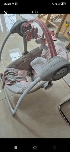 Portable Baby Swing & Rocker - 6 Swing Speeds, 3 Timer Settings