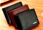 Mens Genuine Leather Wallet Real Cowhide Bifold RFID Blocking Slim Card Holder