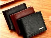 Mens Genuine Leather Wallet Real Cowhide Bifold RFID Blocking Slim Card Holder