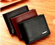Mens Genuine Leather Wallet Real Cowhide Bifold RFID Blocking Slim Card Holder