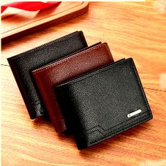 Mens Genuine Leather Wallet Real Cowhide Bifold RFID Blocking Slim Card Holder