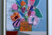 Original Abstract Painting Original Floral Painting Framed Floral Art New Original Irish Abstract Painting by Artist