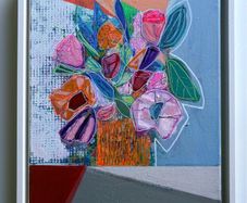 Original Abstract Painting Original Floral Painting Framed Floral Art New Original Irish Abstract Painting by Artist