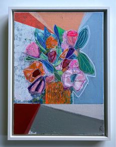 Original Abstract Painting Original Floral Painting Framed Floral Art New Original Irish Abstract Painting by Artist