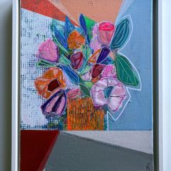 Original Abstract Painting Original Floral Painting Framed Floral Art New Original Irish Abstract Painting by Artist