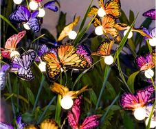 Solar Garden Lights, Upgraded Swaying Butterfly Light,Outdoor Light, Decorative Lights Yard Patio Pathway Decoration, Larger Solar Panel & Better Sway Effect (4 Pack