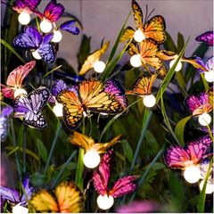 Solar Garden Lights, Upgraded Swaying Butterfly Light,Outdoor Light, Decorative Lights Yard Patio Pathway Decoration, Larger Solar Panel & Better Sway Effect (4 Pack