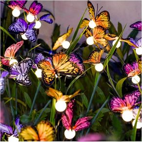 Solar Garden Lights, Upgraded Swaying Butterfly Light,Outdoor Light, Decorative Lights Yard Patio Pathway Decoration, Larger Solar Panel & Better Sway Effect (4 Pack