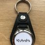 Synthetic  leather Kubota keyring with shopping trolley token/coin Image 2