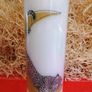 Decorative  brand new white candle with sleeping leopard Image 4