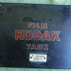 Vintage Wooden board with an Inscription Film Kodak Tank