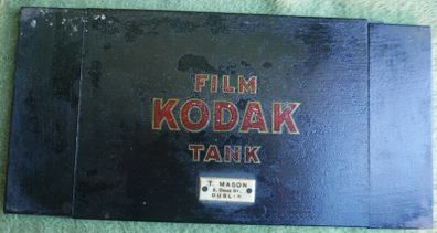 Vintage Wooden board with an Inscription Film Kodak Tank