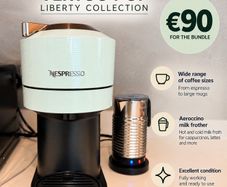 Nespresso Vertuo Pop Liberty Collection + Aeroccino Milk Frother Bundle  Excellent Condition