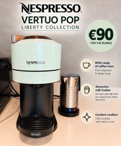 Nespresso Vertuo Pop Liberty Collection + Aeroccino Milk Frother Bundle  Excellent Condition
