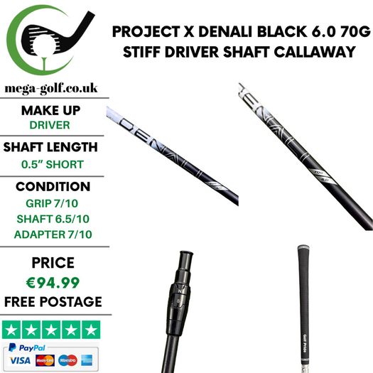 Project X Denali Black 6.0 70G Stiff Driver Shaft / Callaway 2nd Gen