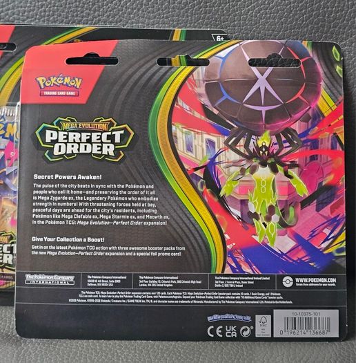 Pokemon TCG Mega Evolution Perfect Order 3 Pack Blister Pack Brand New Sealed