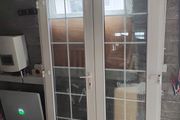 white upvc French door