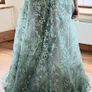 Sage Green Strapless Corset Ball Gown Image 6