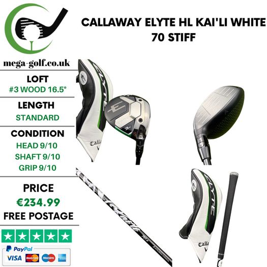 Callaway Elyte HL #3 Wood 16.5 Degree / Kai'li White 70 Stiff