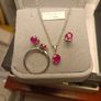 Sterling Silver Natural Ruby 4 piece Jewellery set Image 6