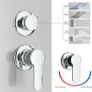 Bath Shower Mixer Shower Tower Panel System with Shower Head and Hose Mixer Rai Waterfall 2 Modes Massage Jets Handset Stainless Steel Image 3