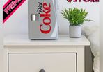 Diet Coke 4L Portable Cooler/Warmer, Compact Personal Travel Fridge for Snacks Lunch Drinks Cosmetics, Includes 12V and AC Cords (FREE SHIPPING)