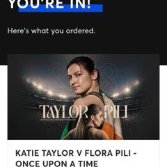 Katie Taylor seated pitch tickets
