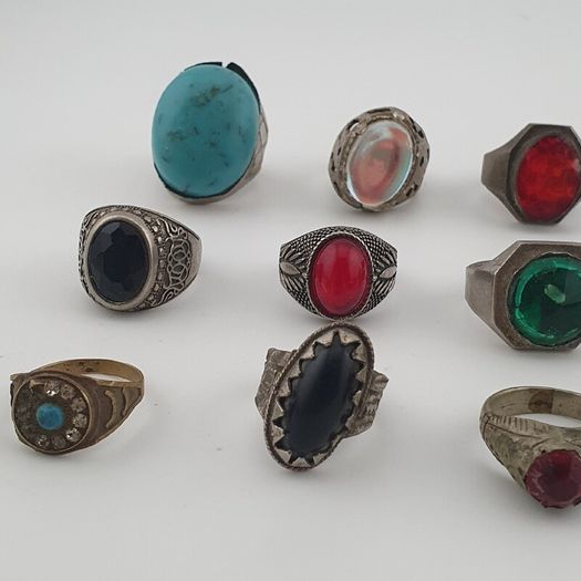 Antique Treasure Jewellery Lot 15 Traditional Brass Statement Rings
