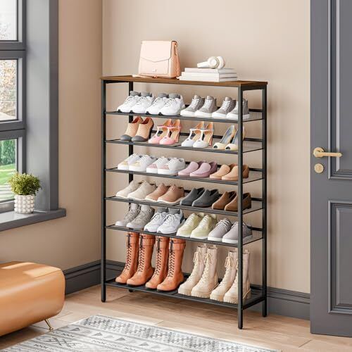 Vintage Shoe Rack 28-35 Pairs Brown