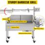 25W W Baffle 132LBS Electric Roaster Grill 2 in 1 BBQ Rotisserie Grill W/ Lockable Wheels for Roasting Sheep, Turkey, Beef, Fish Image 4