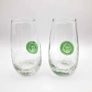 Clear Crackle Shot Glass with Applied Green Glass Medallion Image 2