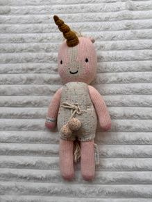 Cuddle + Kind ELLA Unicorn Plush Plush Doll Handmade In Peru approx. 35 cm. Used Please see photos