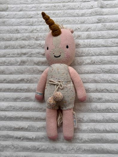 Cuddle + Kind ELLA Unicorn Plush Plush Doll Handmade In Peru approx. 35 cm. Used Please see photos