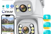 4MP 4K PTZ Wifi Camera Dual Lens with Dual Screen Ai Human Detect Auto Tracking Wireless Outdoor Surveillance Camera iCSee App